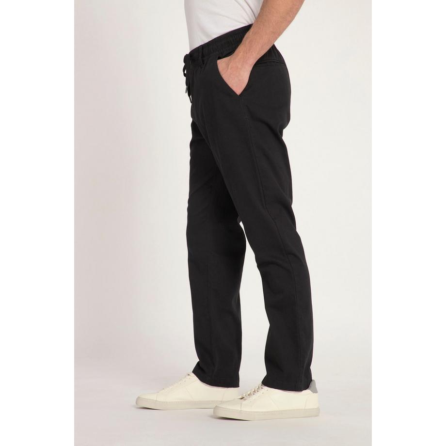 JP1880 Pantalon Aspect Lin Coupe Décontractée Basic Fit avec Taille Élastique  