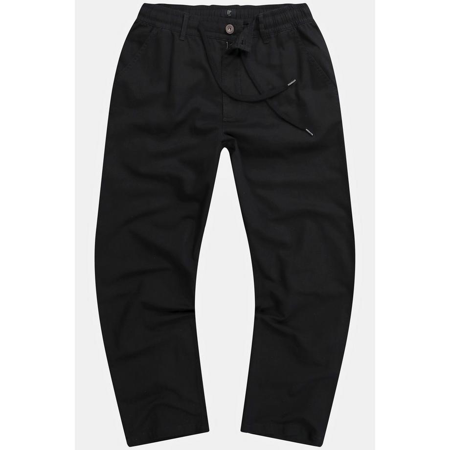 JP1880 Pantalon Aspect Lin Coupe Décontractée Basic Fit avec Taille Élastique  