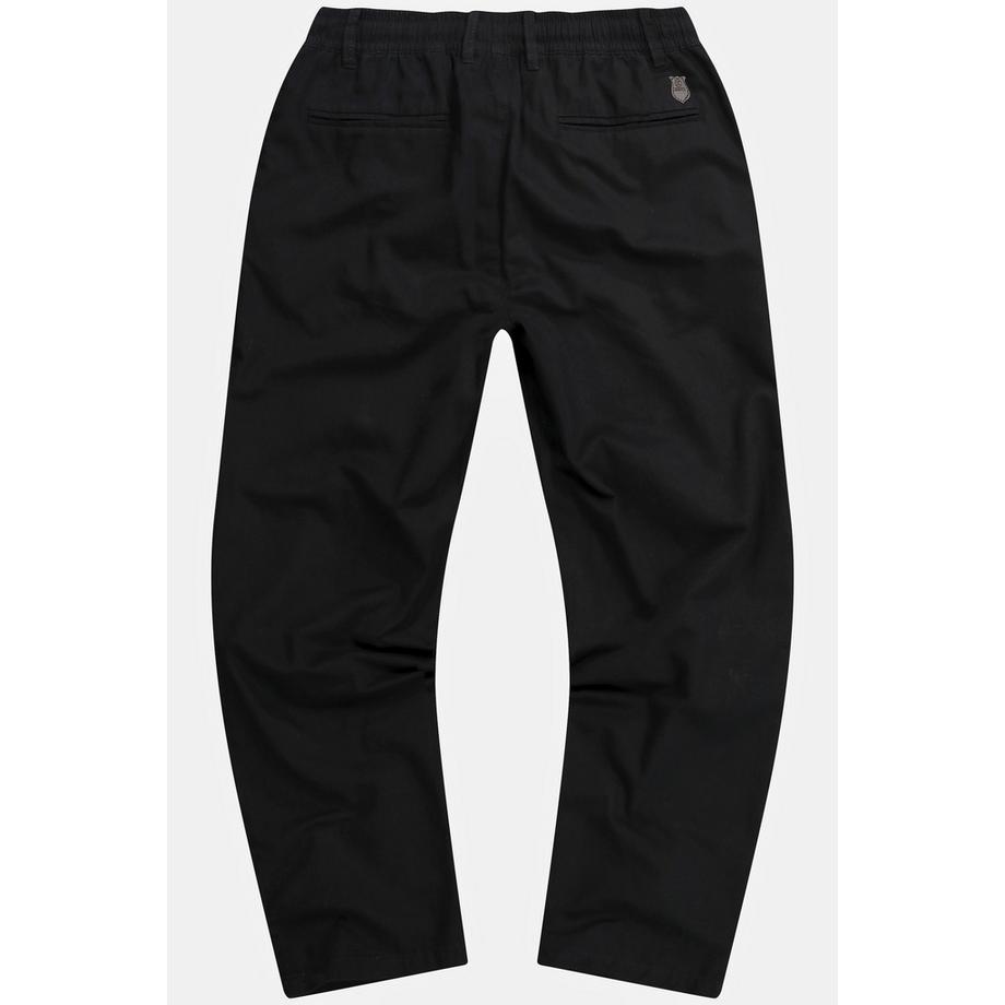 JP1880 Pantalon Aspect Lin Coupe Décontractée Basic Fit avec Taille Élastique  