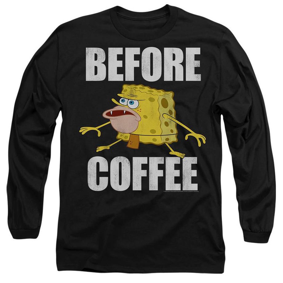 Before Coffee Meme Maglietta