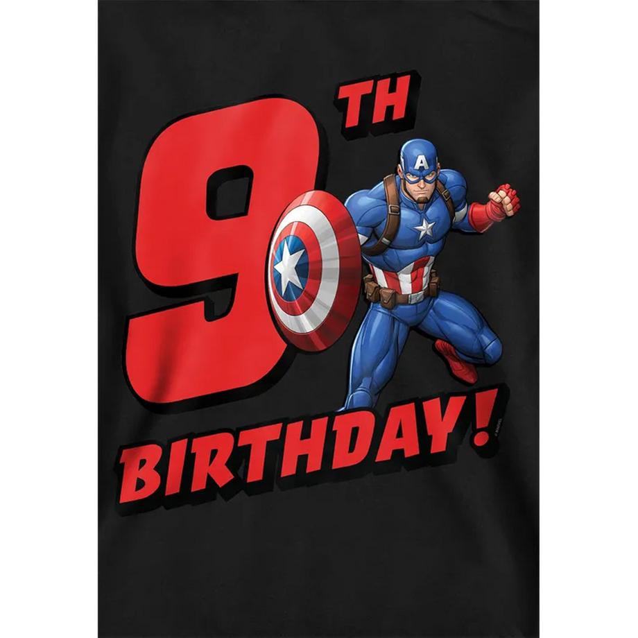 CAPTAIN AMERICA  Felpa Con Cappuccio Nono Compleanno Da Indossare 
