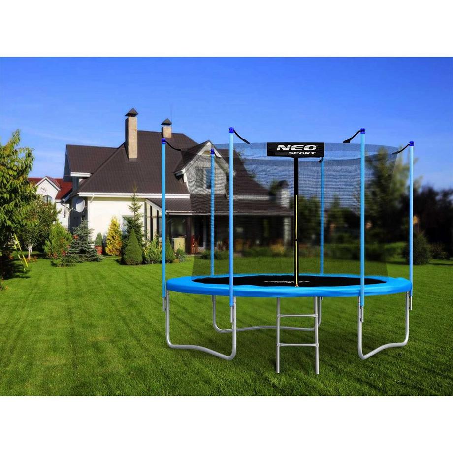 B2X  183 cm großes Gartentrampolin mit Innennetz und Neo-Sport-Leiter 