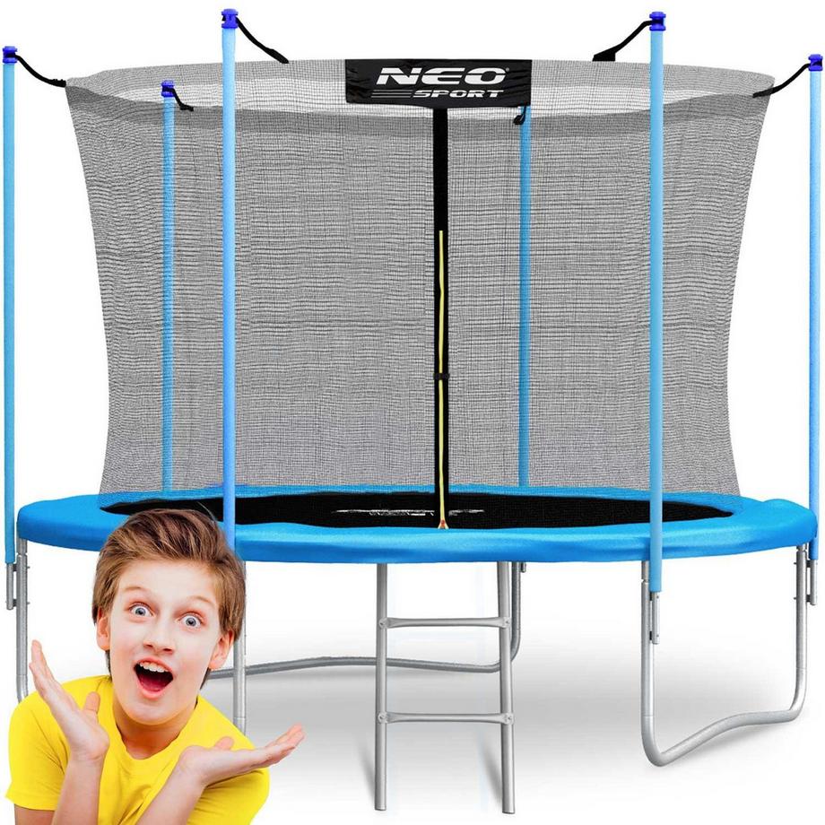 B2X  183 cm großes Gartentrampolin mit Innennetz und Neo-Sport-Leiter 