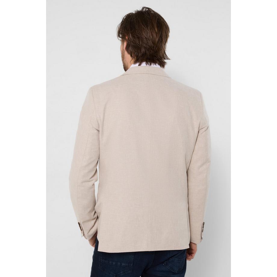Joe Browns Blazer en Mélange de Lin avec Doublure Florale et Revers en Pointe  