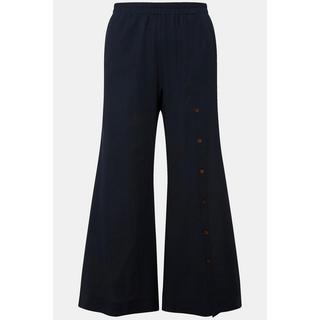 Ulla Popken  Pantaloni palazzo in lino misto con cintura elastica e taglio della gamba ampio 