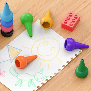 Activity-board  Craies de cire pour enfants, 12 couleurs Craies de cire empilables, craies de cire, craies de cire 