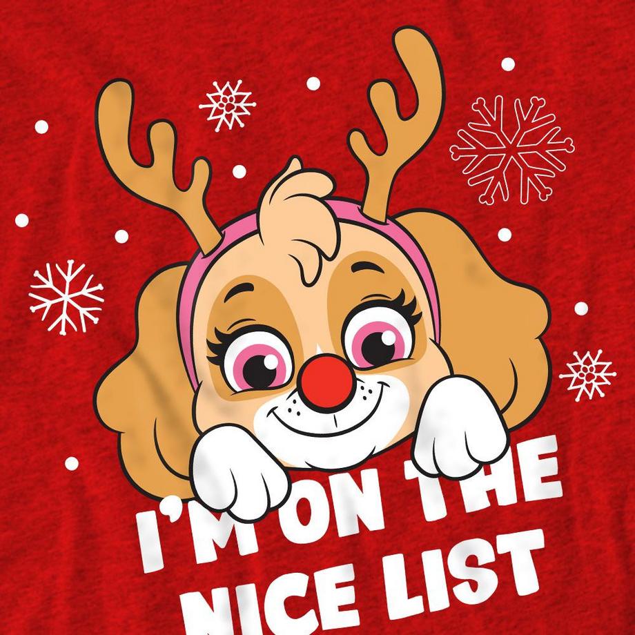PAW PATROL Nice Christmas Bedrucktes Kurzarm T-Shirt  