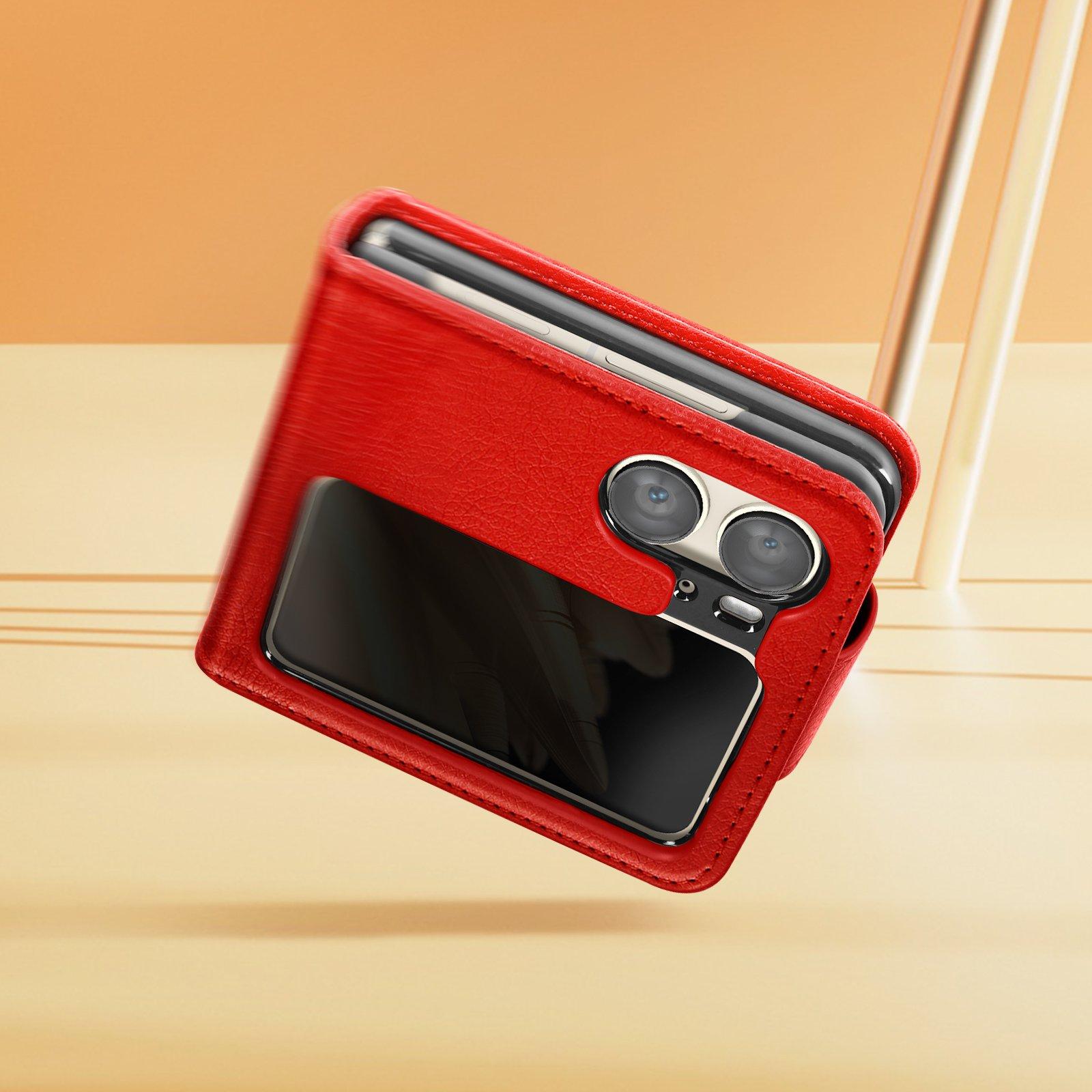 Avizar  Coque clapet Oppo Find N2 Flip Rouge 