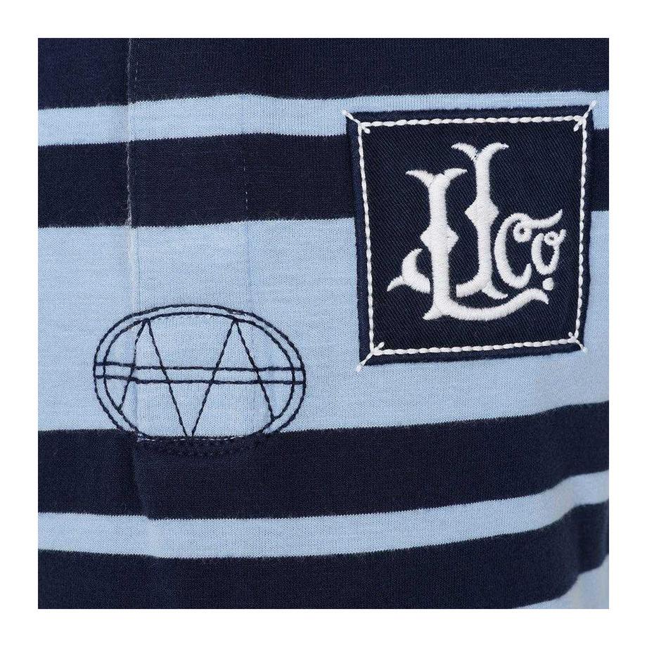 Lazy Jacks  Polo manches courtes rugby motiftyle rayure double 