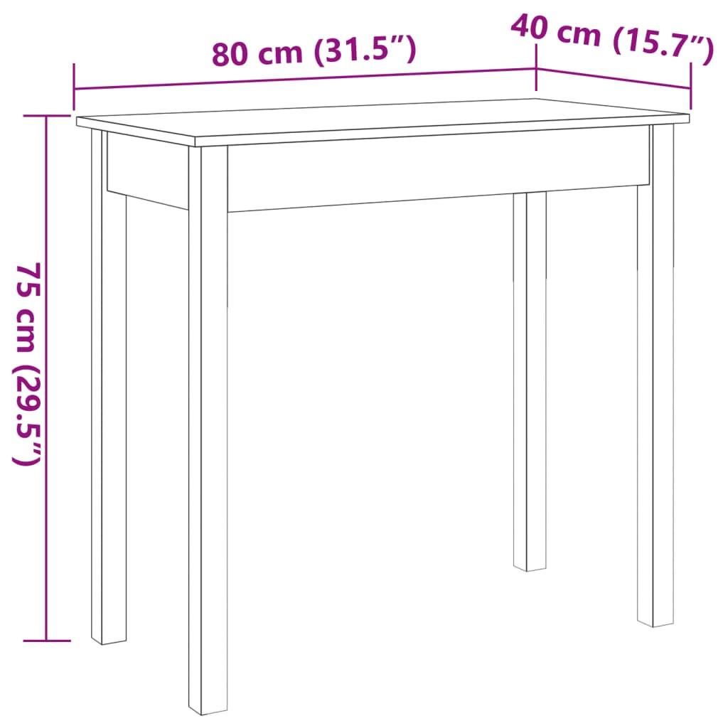 VidaXL Table console bois de pin  