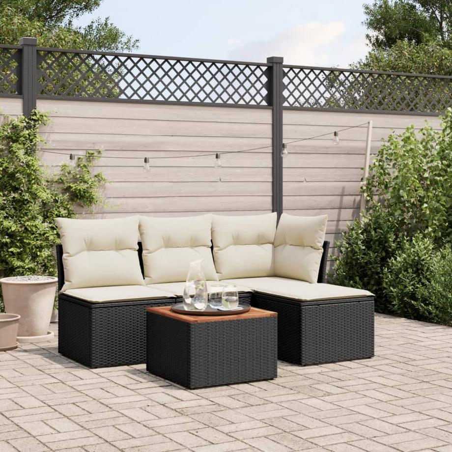 VidaXL set divano da giardino Polirattan  