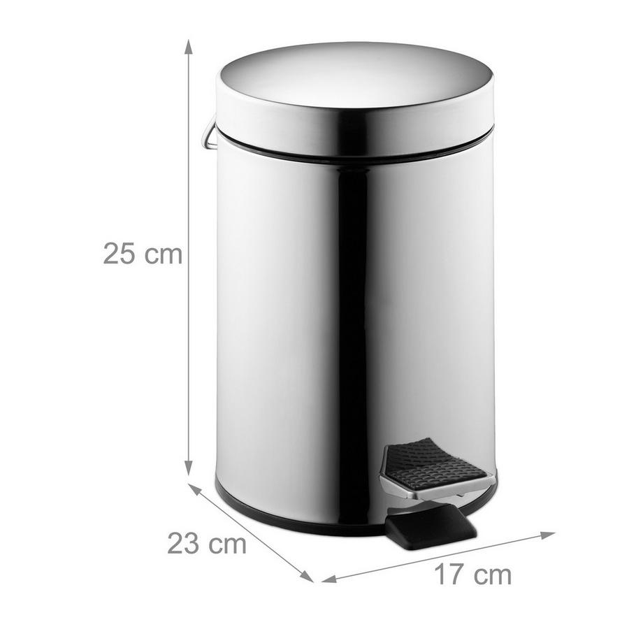 Northio Conteneur cosmétique en acier inoxydable, 3 l  