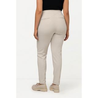 Ulla Popken  Pantalon 7/8, coupe carotte à taille élastique, poches zippées 