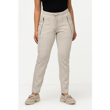 Pantaloni a 7/8 con taglio della gamba conico, cintura elastica e tasche con zip