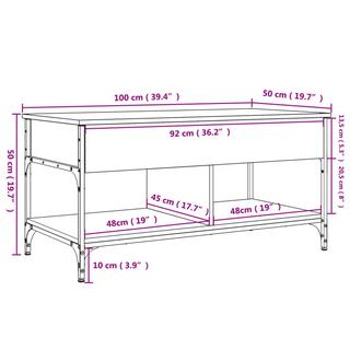 VidaXL Table basse métal  