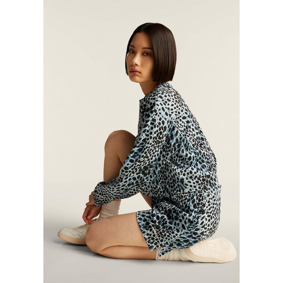 FREDDY Leopard Print Cropped Pullover  