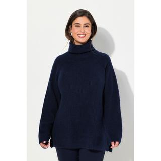 Ulla Popken  Maglione a costine con collo dolcevita, maniche lunghe e materiale riciclato 