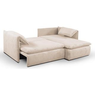 PASCAL MORABITO Canapé d'angle conible en velours côtelé TEODORA de PASCAL MORABITO Angle droit  