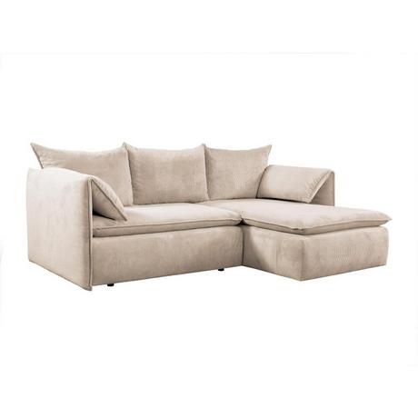 PASCAL MORABITO Canapé d'angle conible en velours côtelé TEODORA de PASCAL MORABITO Angle droit  