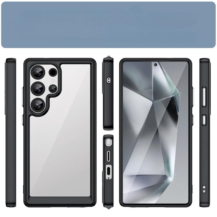 Cover-Discount  Galaxy S25 Ultra - Custodia protettiva in acrilico con bordo rialzato 