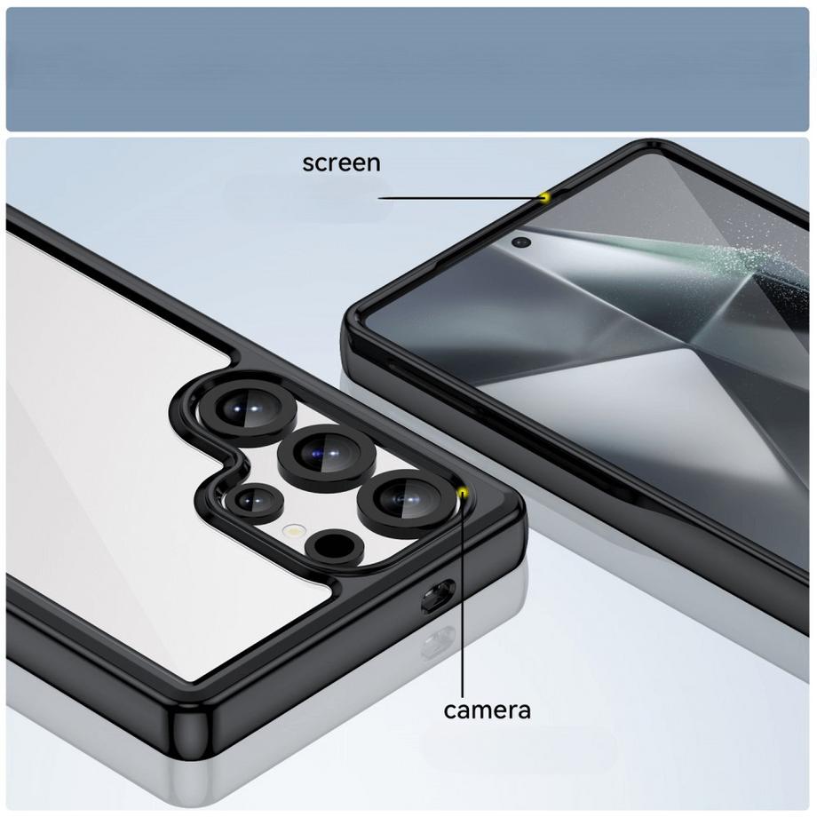 Cover-Discount  Galaxy S25 Ultra - Custodia protettiva in acrilico con bordo rialzato 