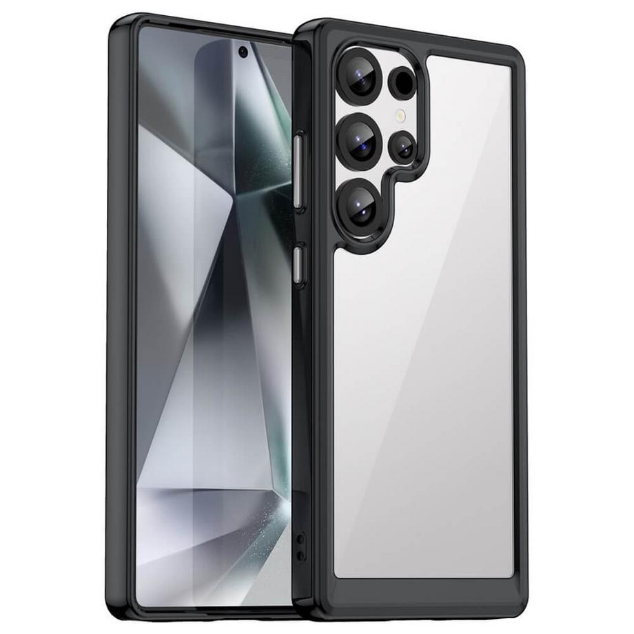 Galaxy S25 Ultra - Custodia protettiva in acrilico con bordo rialzato