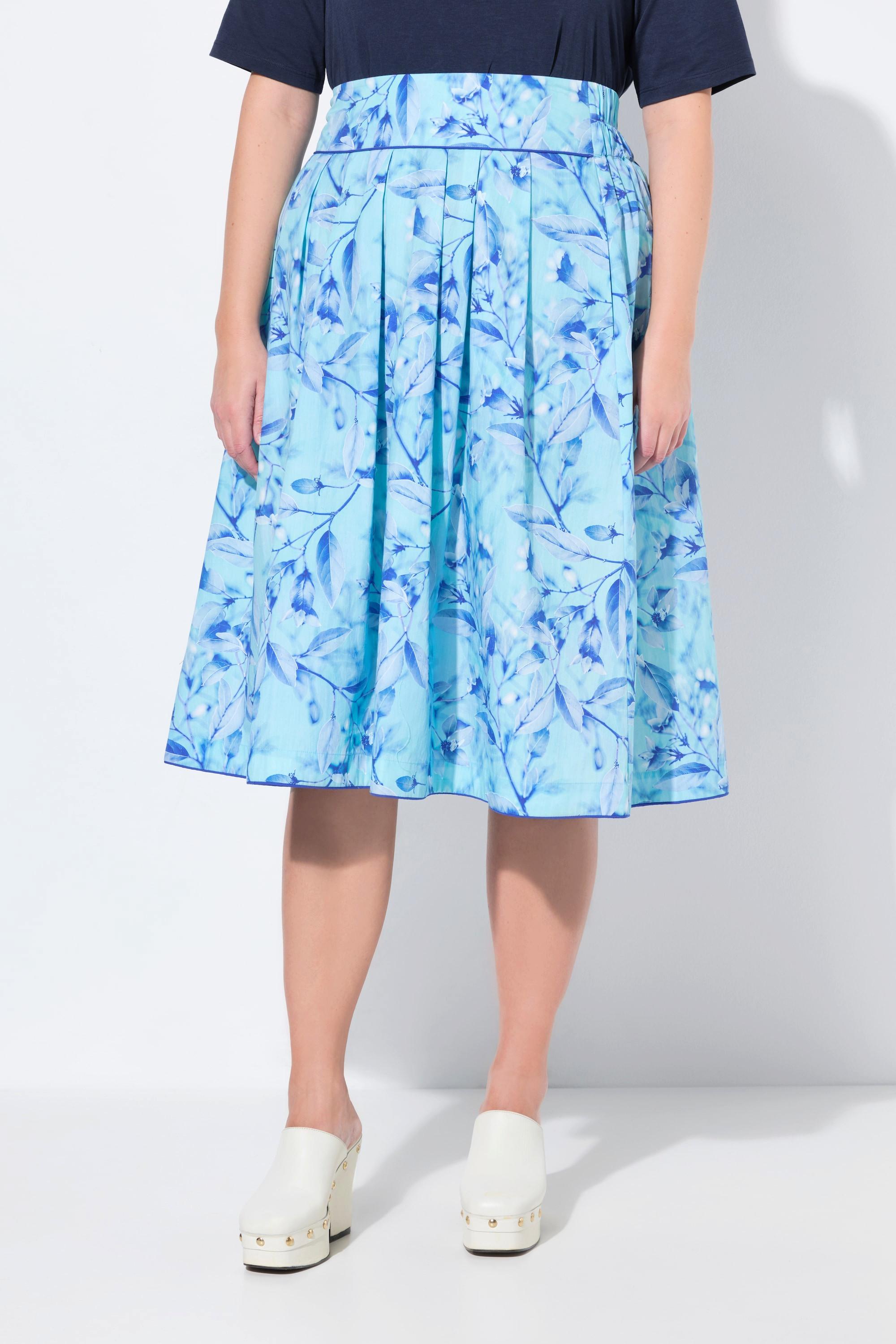 Ulla Popken Gonna a pieghe linea A stampa floreale country  