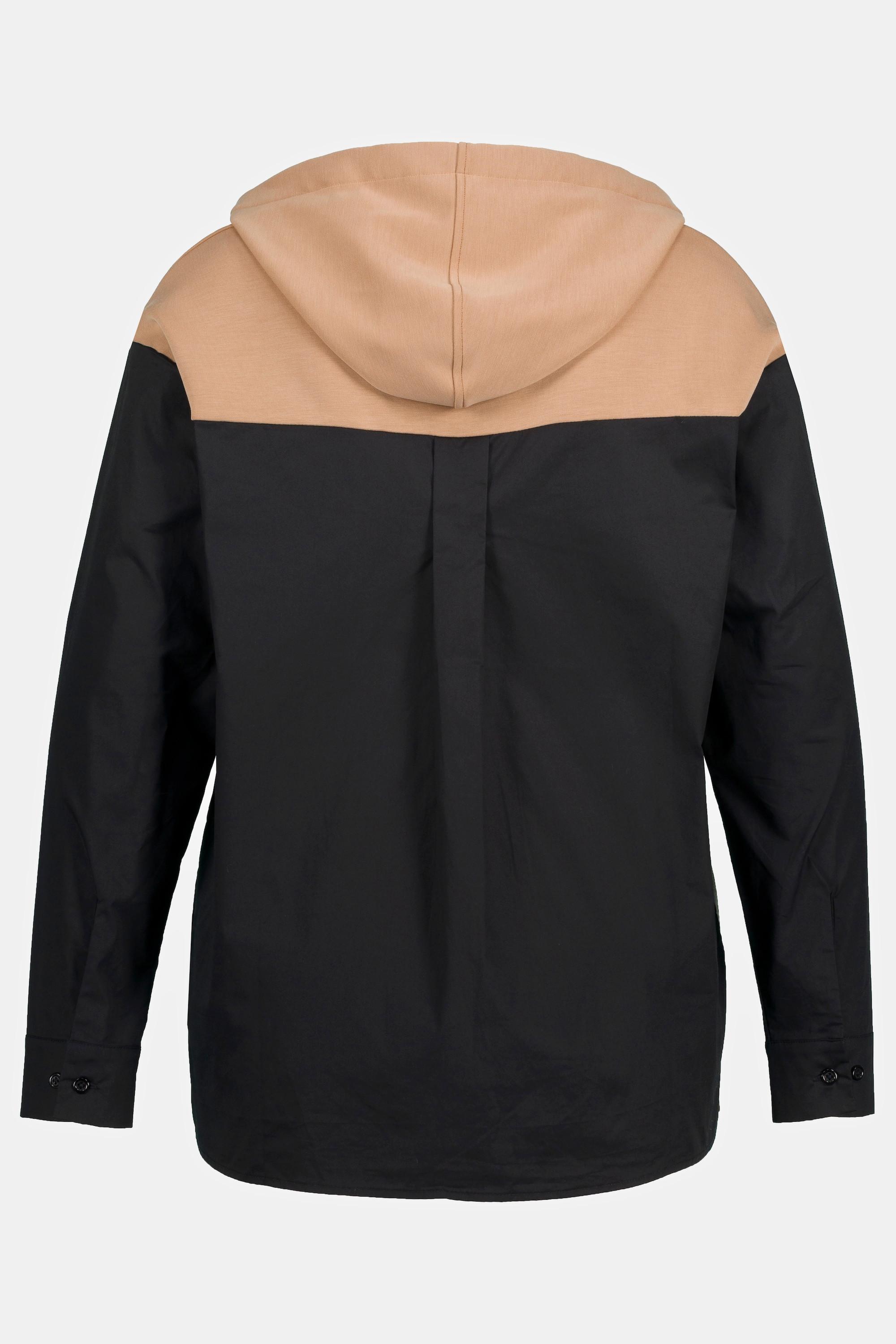 Ulla Popken  Sweat à capuche, oversized, cordon avec inscription, manches longues 