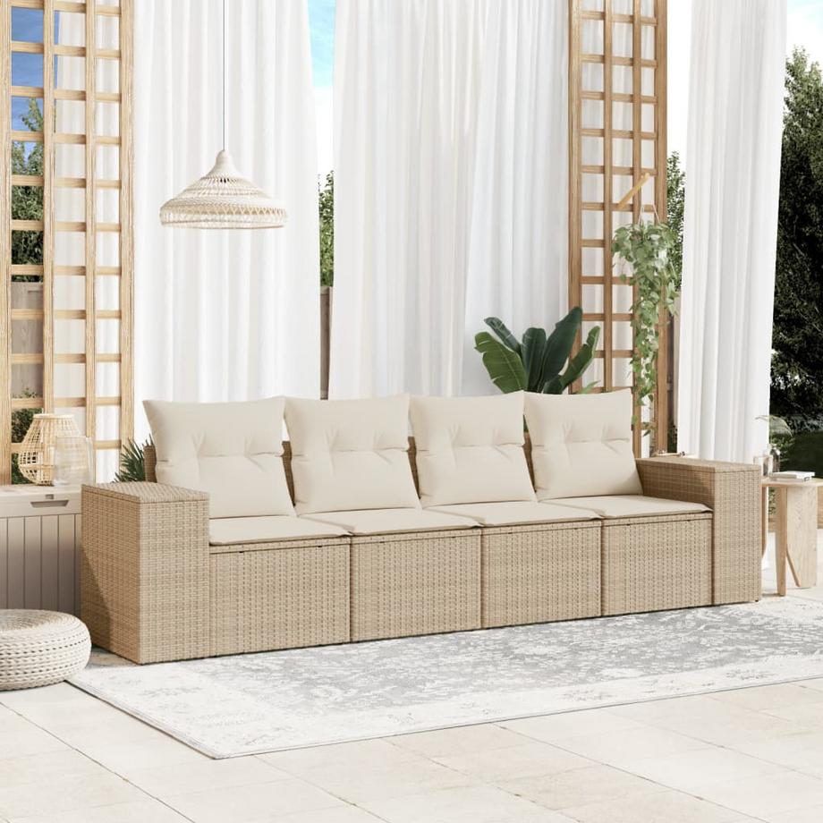 VidaXL Ensemble de canapés de jardin rotin synthétique  