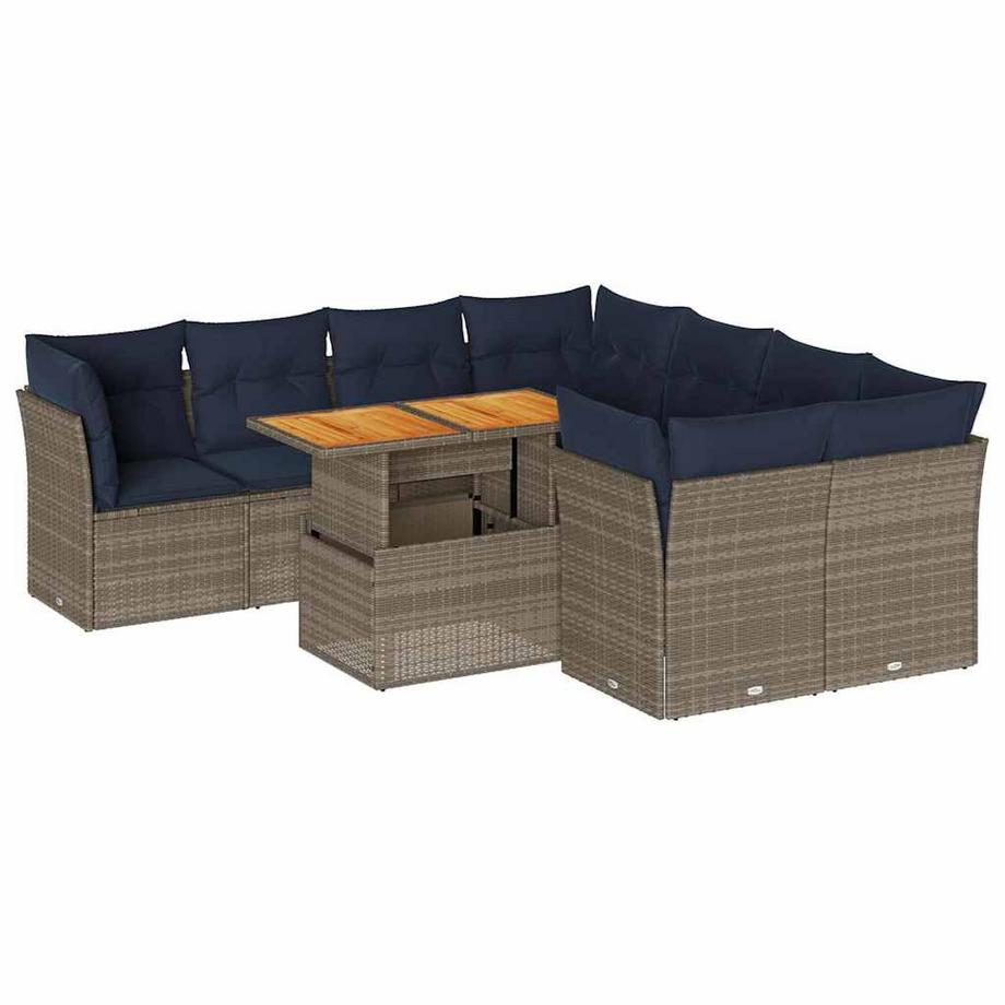 set di divani da giardino Polirattan