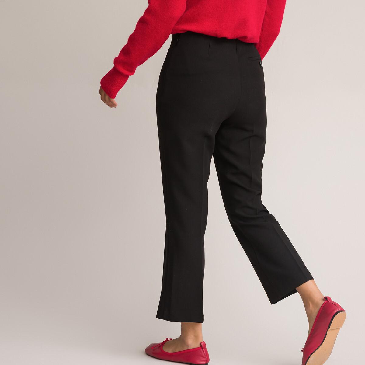 La Redoute Collections  Pantalon bootcut raccourci en polyviscose 