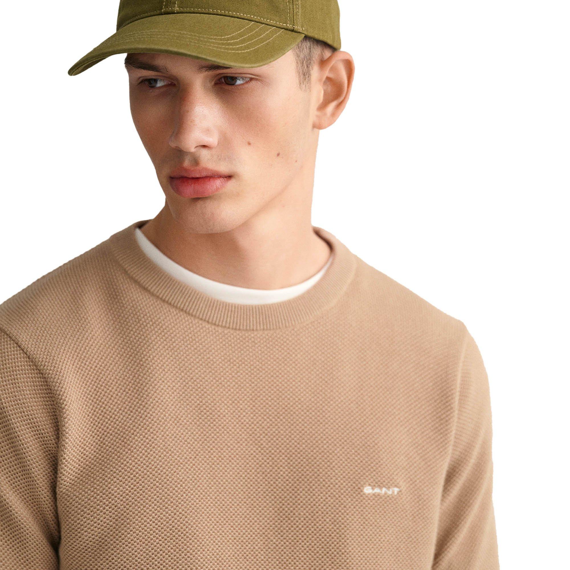 GANT Baumwoll Piqué Rundhals Pullover  