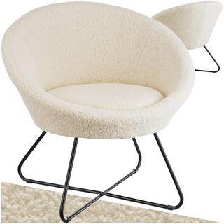 Tectake Fauteuil cocktail rond et rembourré CENTERA  