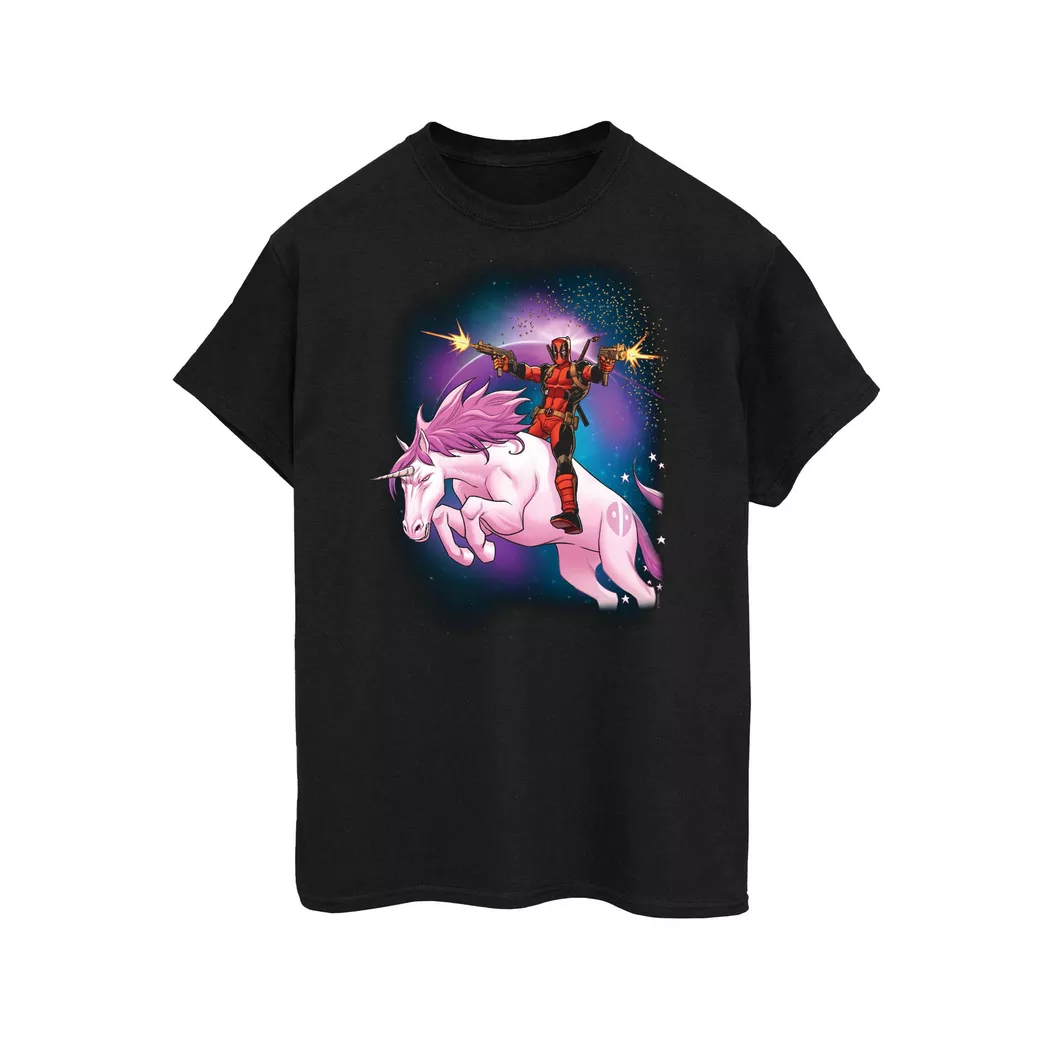 MARVEL - Space Unicorn TShirt, für Damen, Schwarz, Größe S