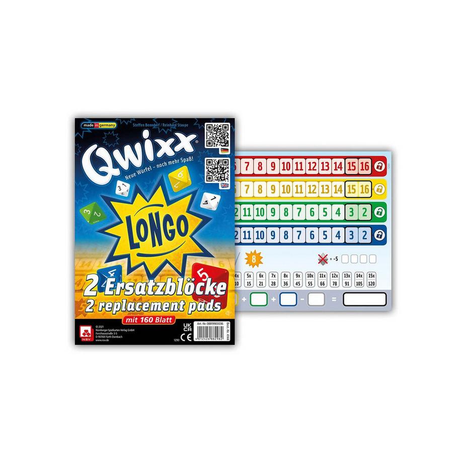 NSV  Spiele Qwixx Longo - Ersatzblöcke (2er) 