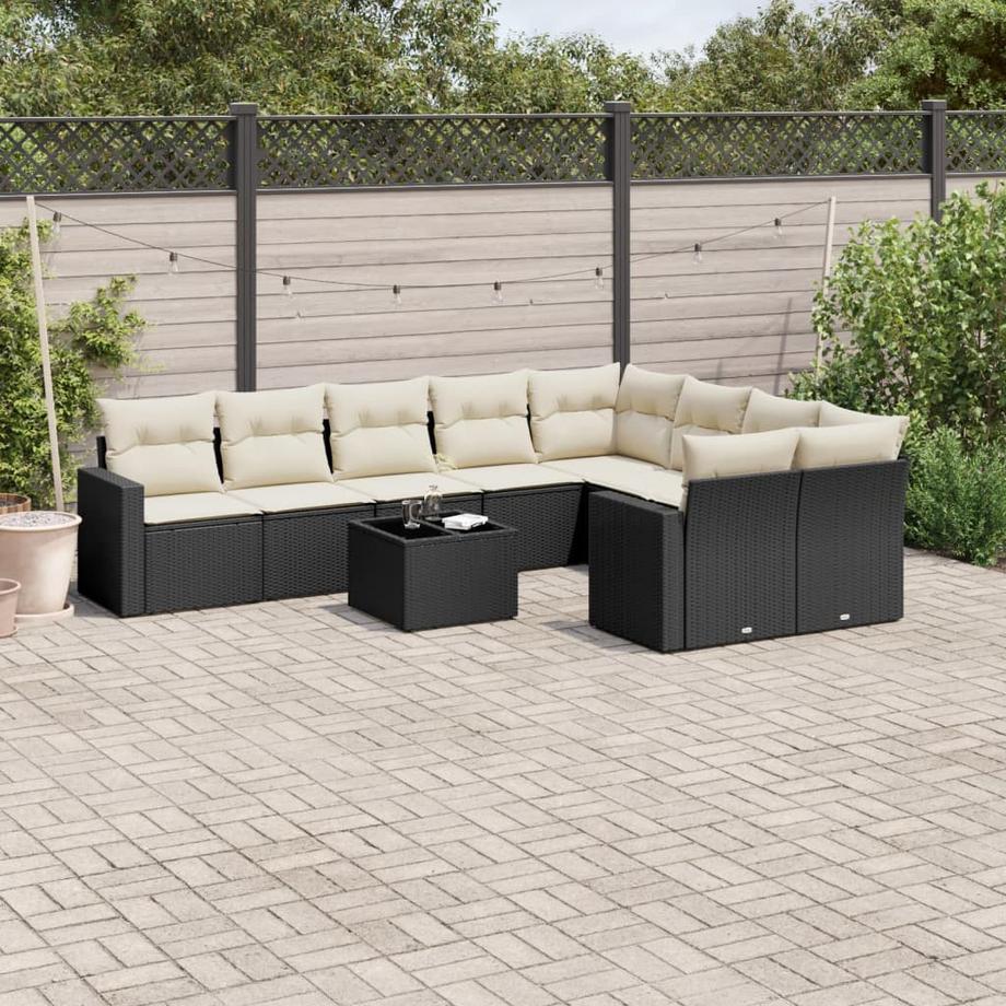 VidaXL set divano da giardino Polirattan  