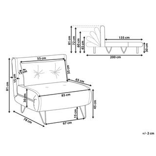 Beliani Schlafsofa aus Samtstoff Modern VESTFOLD  