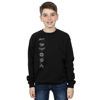 DC COMICS  Justice League Movie Sprayed Emblems Sweatshirt 