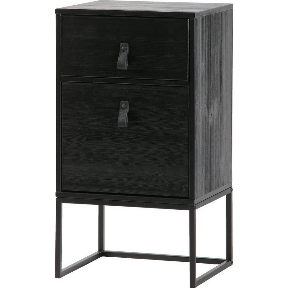 mutoni Comodino Zola 1 cassetto 1 anta Nero (FSC)  