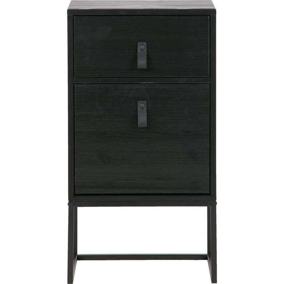 Comodino Zola 1 cassetto 1 anta Nero (FSC)