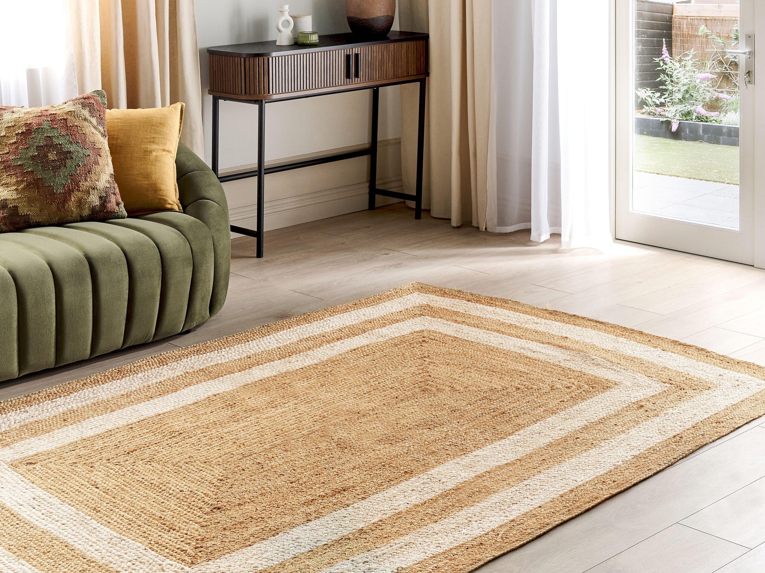 Beliani Tapis en Jute Boho GEMEREK  