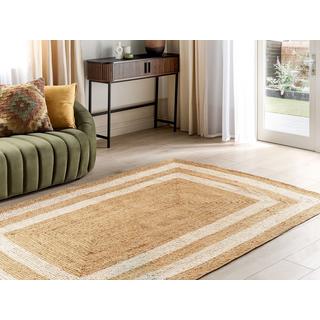 Beliani Tapis en Jute Boho GEMEREK  