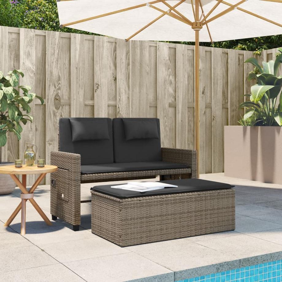 VidaXL Gartenbank poly-rattan  