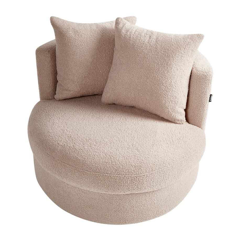 Beliani Poltrona en Bouclé Moderno DALBY  