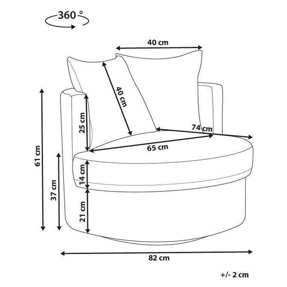 Beliani Poltrona en Bouclé Moderno DALBY  