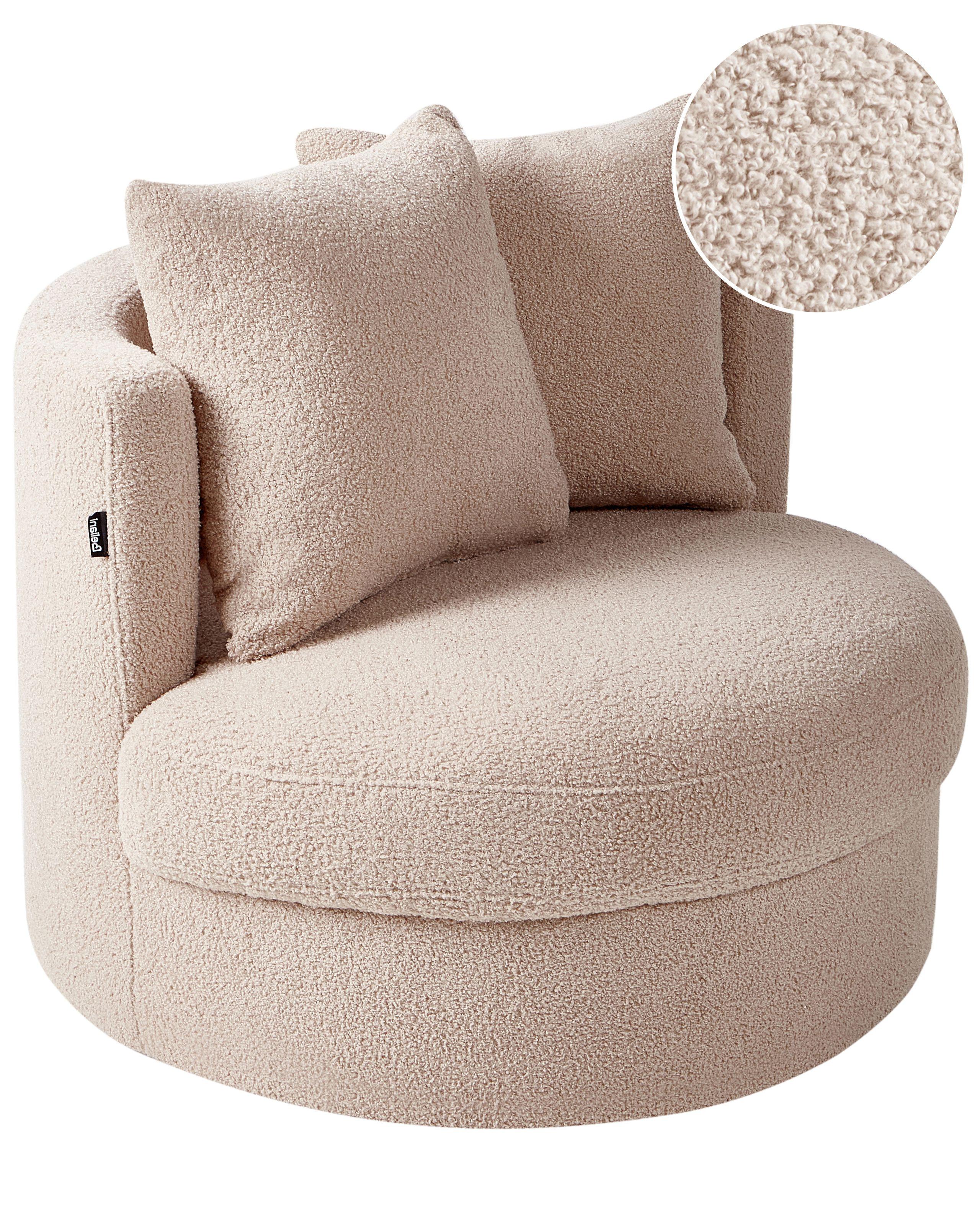 Beliani Fauteuil en Bouclé Moderne DALBY  