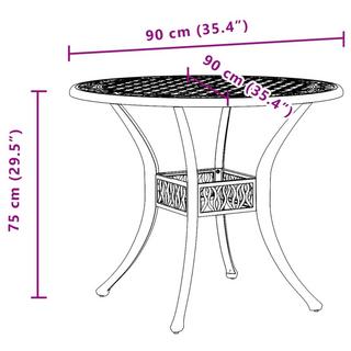 VidaXL Table de jardin aluminium  