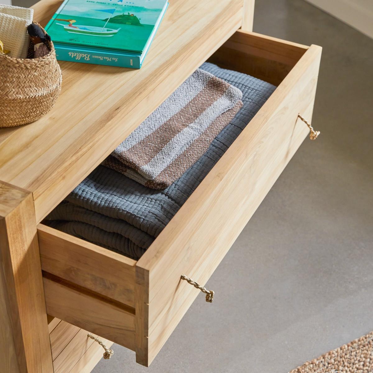 Tikamoon Commode enfant en teck massif Minimalys  