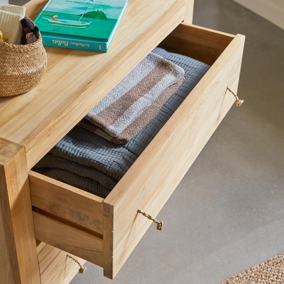 Tikamoon Kinder-Kommode aus massivem Teak Minimalys  