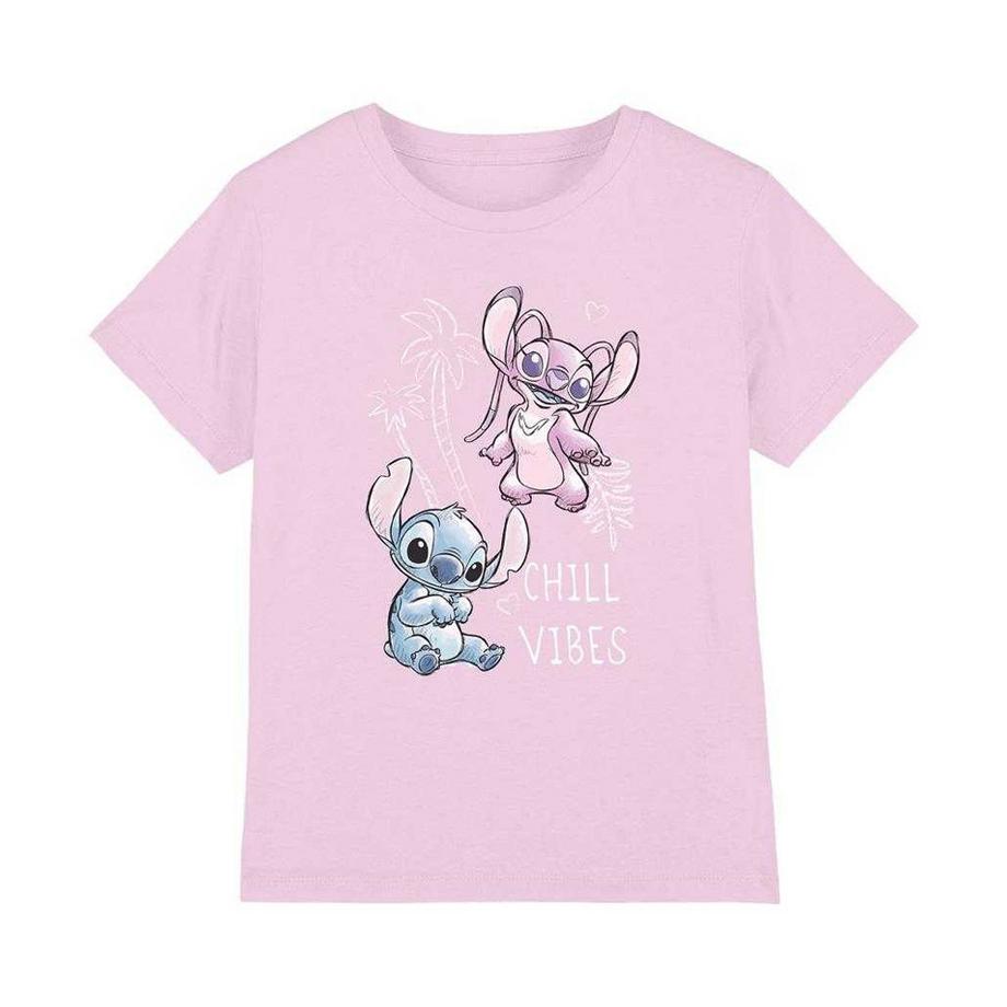 T-ShirtMotif Stitch Et Angel Motiftyle Croquis Chill Vibes